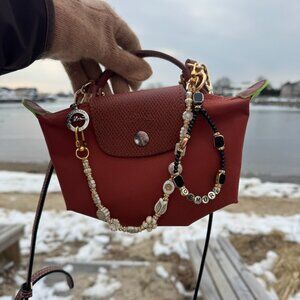 Gold Floral Bag Charm